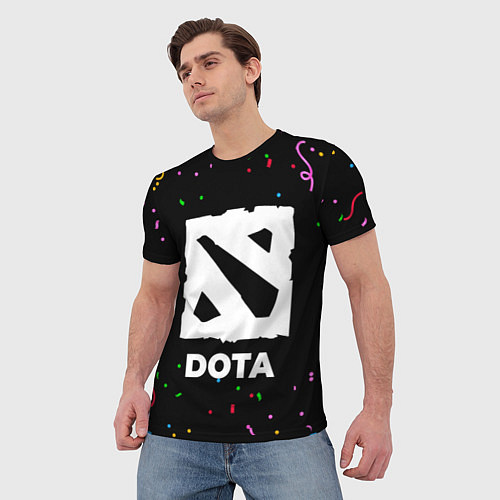 Мужская футболка Dota конфети / 3D-принт – фото 3