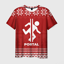 Футболка мужская Новогодний Portal, цвет: 3D-принт