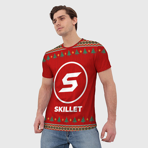 Мужская футболка Skillet new year / 3D-принт – фото 3