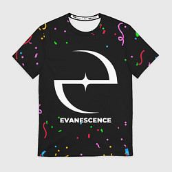 Футболка мужская Evanescence конфети, цвет: 3D-принт