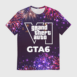 Футболка мужская Праздничный GTA6, цвет: 3D-принт