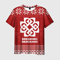 Футболка мужская Новогодний Breaking Benjamin, цвет: 3D-принт