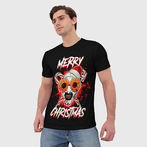 Мужская футболка Merry Christmas Terrifier / 3D-принт – фото 3