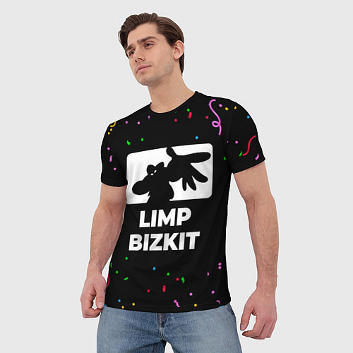 Мужская футболка Limp Bizkit конфети / 3D-принт – фото 3