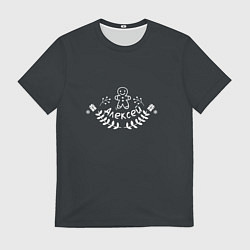 Футболка мужская Новогодний Алексей мелом, цвет: 3D-принт