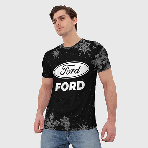 Мужская футболка Снежный Ford / 3D-принт – фото 3