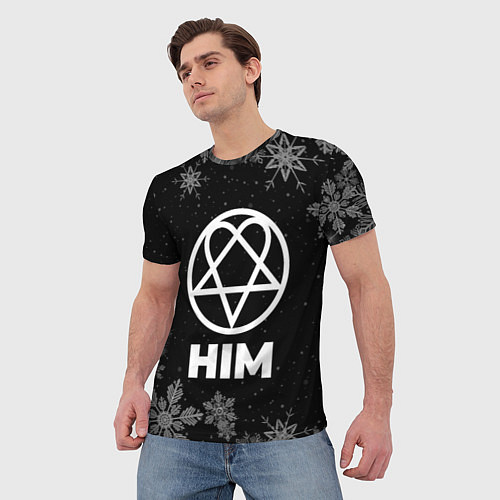 Мужская футболка Снежный HIM / 3D-принт – фото 3