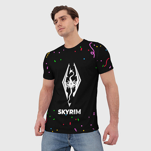 Мужская футболка Skyrim конфети / 3D-принт – фото 3