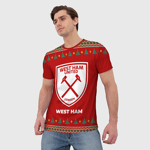 Мужская футболка West Ham new year / 3D-принт – фото 3