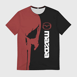 Футболка мужская Mazda и череп, цвет: 3D-принт