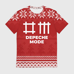 Футболка мужская Новогодний Depeche Mode, цвет: 3D-принт