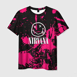 Футболка мужская Nirvana pink color, цвет: 3D-принт