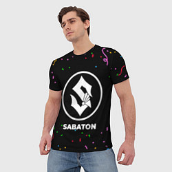 Футболка мужская Sabaton конфети, цвет: 3D-принт — фото 2