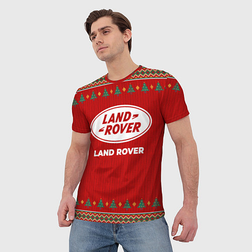Мужская футболка Land Rover new year / 3D-принт – фото 3