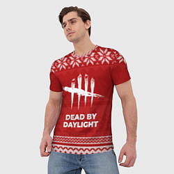 Футболка мужская Новогодний Dead by Daylight, цвет: 3D-принт — фото 2