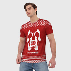 Футболка мужская Новогодний Deftones, цвет: 3D-принт — фото 2
