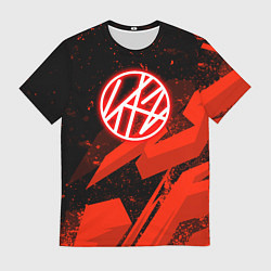 Футболка мужская Stray kids - красная абстракция, цвет: 3D-принт