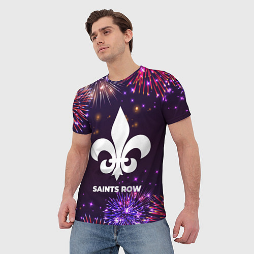 Мужская футболка Праздничный Saints Row / 3D-принт – фото 3