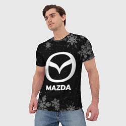 Футболка мужская Снежный Mazda, цвет: 3D-принт — фото 2