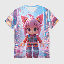 Футболка мужская Роблокс хорошенький человечек, цвет: 3D-принт