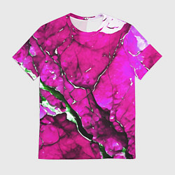 Футболка мужская Розовый треснувший камень, цвет: 3D-принт