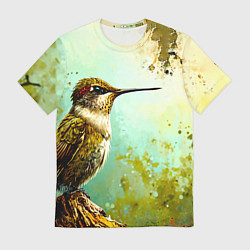 Футболка мужская Колибри птичка, цвет: 3D-принт