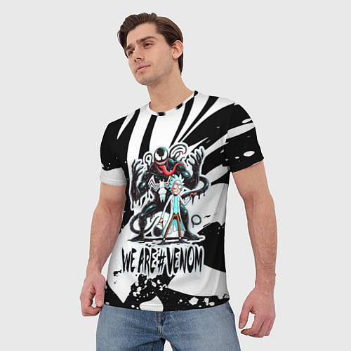 Мужская футболка Rick Sanchez - we are Venom meme / 3D-принт – фото 3