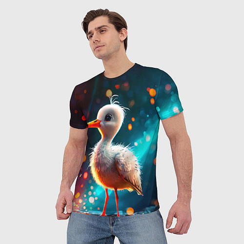 Мужская футболка Аистенок / 3D-принт – фото 3