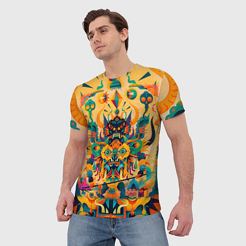 Мужская футболка Китайский монстр / 3D-принт – фото 3