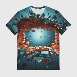 Футболка мужская Объемная дыра из частиц, цвет: 3D-принт