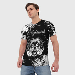 Футболка мужская Nightwish рок пес, цвет: 3D-принт — фото 2