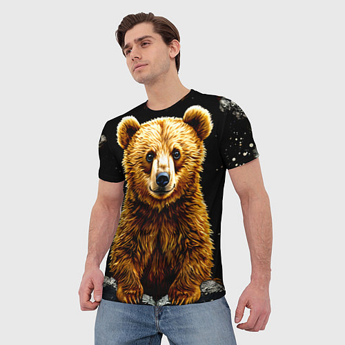 Мужская футболка Медведь бурый / 3D-принт – фото 3