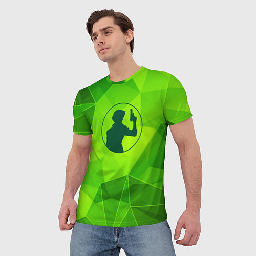 Мужская футболка Cowboy Bebop green poly / 3D-принт – фото 3