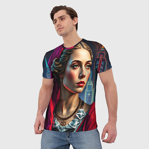 Мужская футболка Классика в современной обработке / 3D-принт – фото 3