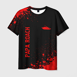 Футболка мужская Papa Roach - red gradient вертикально, цвет: 3D-принт
