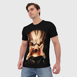 Футболка мужская Predator - хищник, цвет: 3D-принт — фото 2