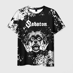 Футболка мужская Sabaton рок пес, цвет: 3D-принт
