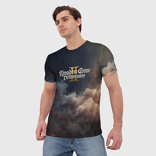Мужская футболка Kingdom Come Deliverance 2 лого / 3D-принт – фото 3