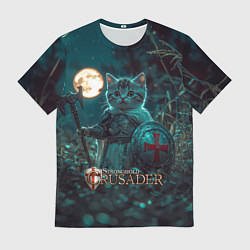 Футболка мужская Stronghold Crusader котенок рыцарь, цвет: 3D-принт