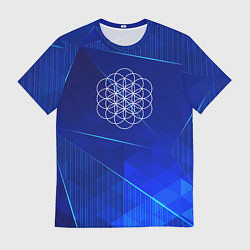 Футболка мужская Coldplay blue poly, цвет: 3D-принт