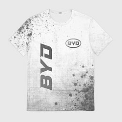 Футболка мужская BYD - white gradient вертикально, цвет: 3D-принт