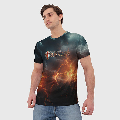 Мужская футболка Stronghold сrusader небесная мощь / 3D-принт – фото 3