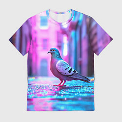 Футболка мужская Голубь в ярком городе, цвет: 3D-принт