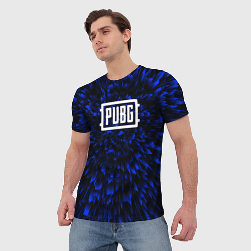 Мужская футболка PUBG blue energy / 3D-принт – фото 3