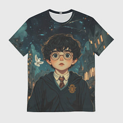 Футболка мужская Испуганный Гарри Поттер, цвет: 3D-принт
