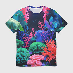 Футболка мужская Подводный мир с кораллами, цвет: 3D-принт