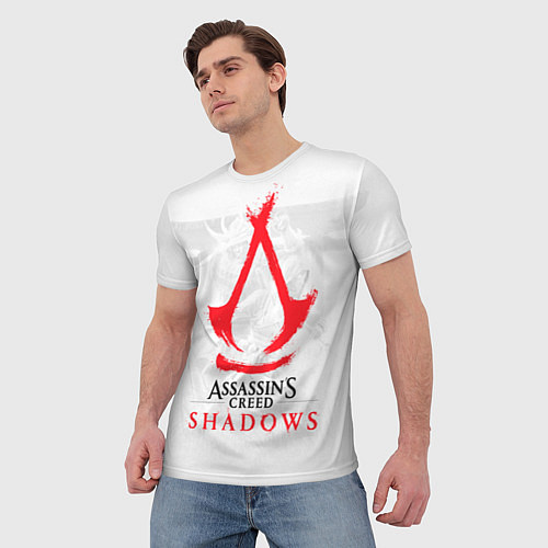 Мужская футболка Assassins Creed Shadows - samurai / 3D-принт – фото 3