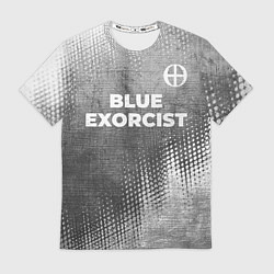 Футболка мужская Blue Exorcist - grey gradient посередине, цвет: 3D-принт