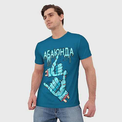 Мужская футболка Абаюнда - зомби / 3D-принт – фото 3