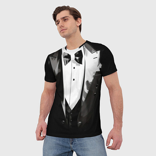 Мужская футболка Смокинг Джентльмена / 3D-принт – фото 3